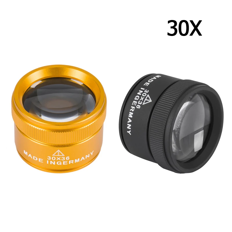 

Увеличительное стекло 30X Full Metal HD K9, оптическая фотолупа для ремонта монет, марок, часов