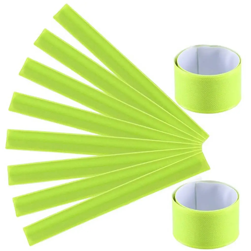 

10 Pieces Reflective Bands Cycling Hiking Bicycles Biking Wristband