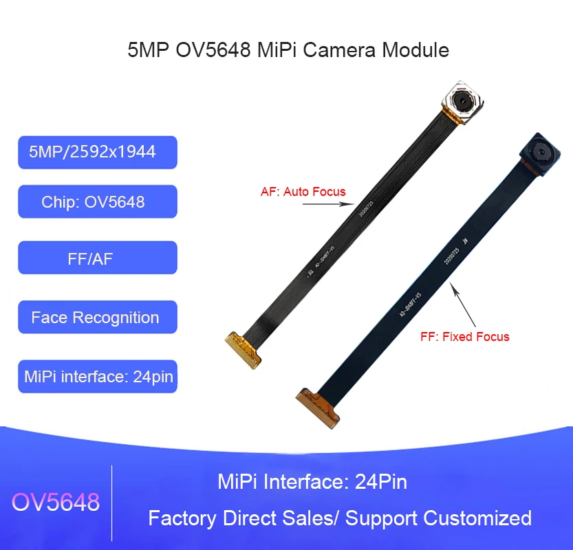 1080P OV2735 5MP OV5648 MiPi Kameramodul Gesichtserkennung Autofokus FF Fester Fokus 24-Pin FPC Flachbandkabel für Windows Android – Detail 6