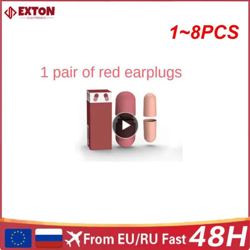 

1 ~ 8 шт. звуконепроницаемые бесшумные мягкие медленные беруши для сна с защитой от шума и отскока