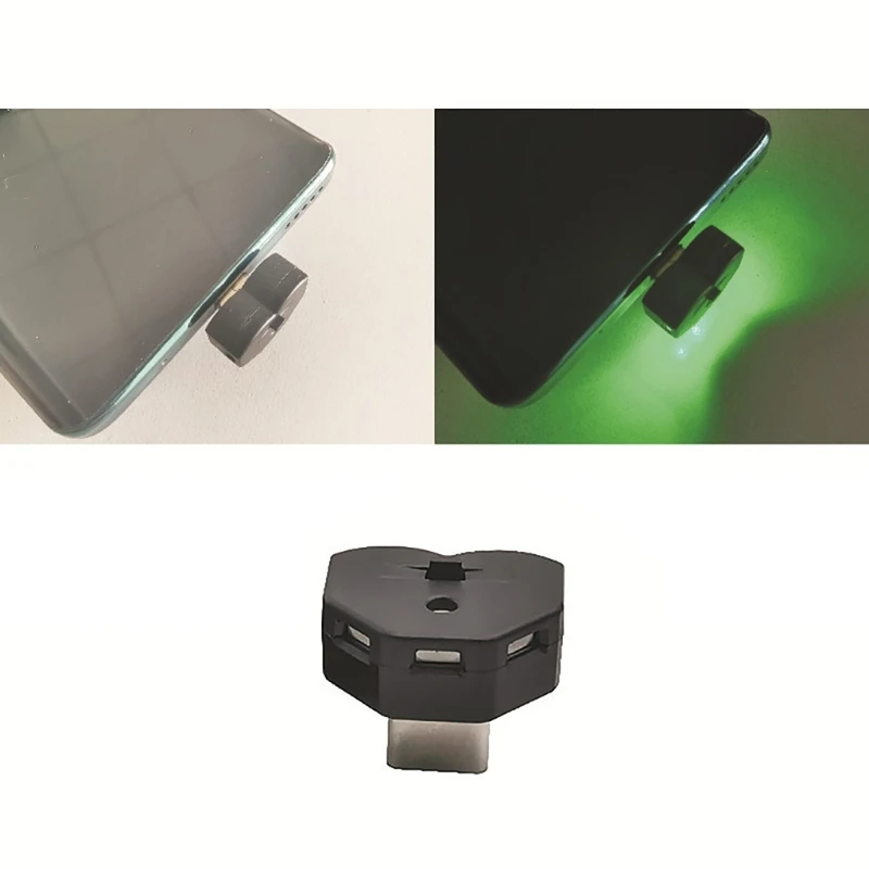 hogtnd Verstelbare USB C Auto LED Licht met Auto-Sensing, 8-Kleur Modi