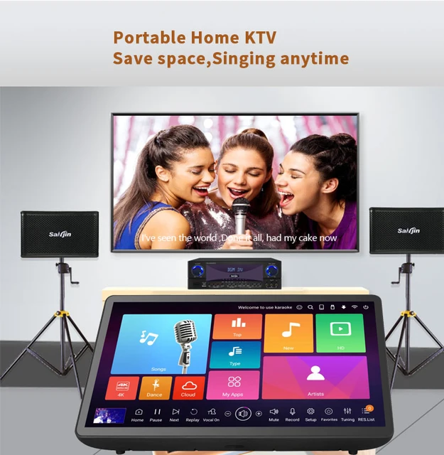 4K Touch Screen HDD MAX Karaoke System Online Movie Download Song