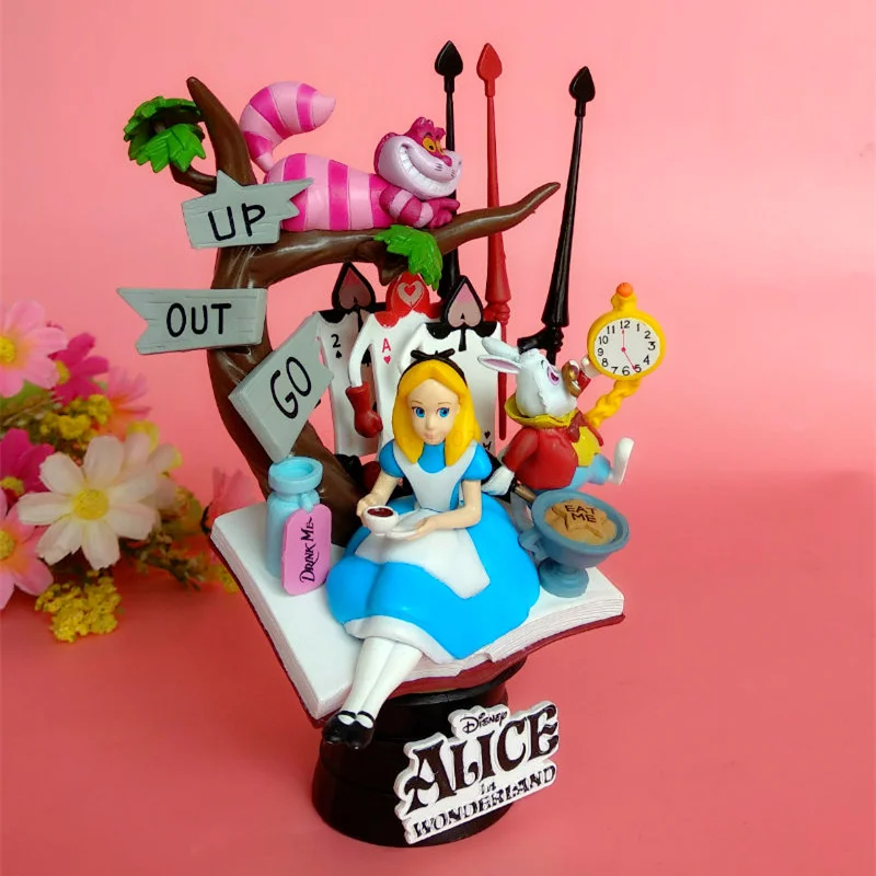 Disney Alice Adventures In Wonderland 6pcs/set Cartoon Anime Action Figure  Toys PVC Collectible Model Dolls