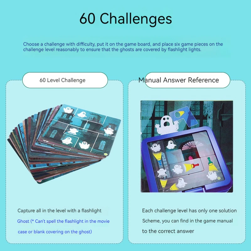 Ghost Catcher Strategy Board Games Portable Leisure Puzzle Family Friends Party Multiplayer Interactive Table Game Toys for Kids 2
