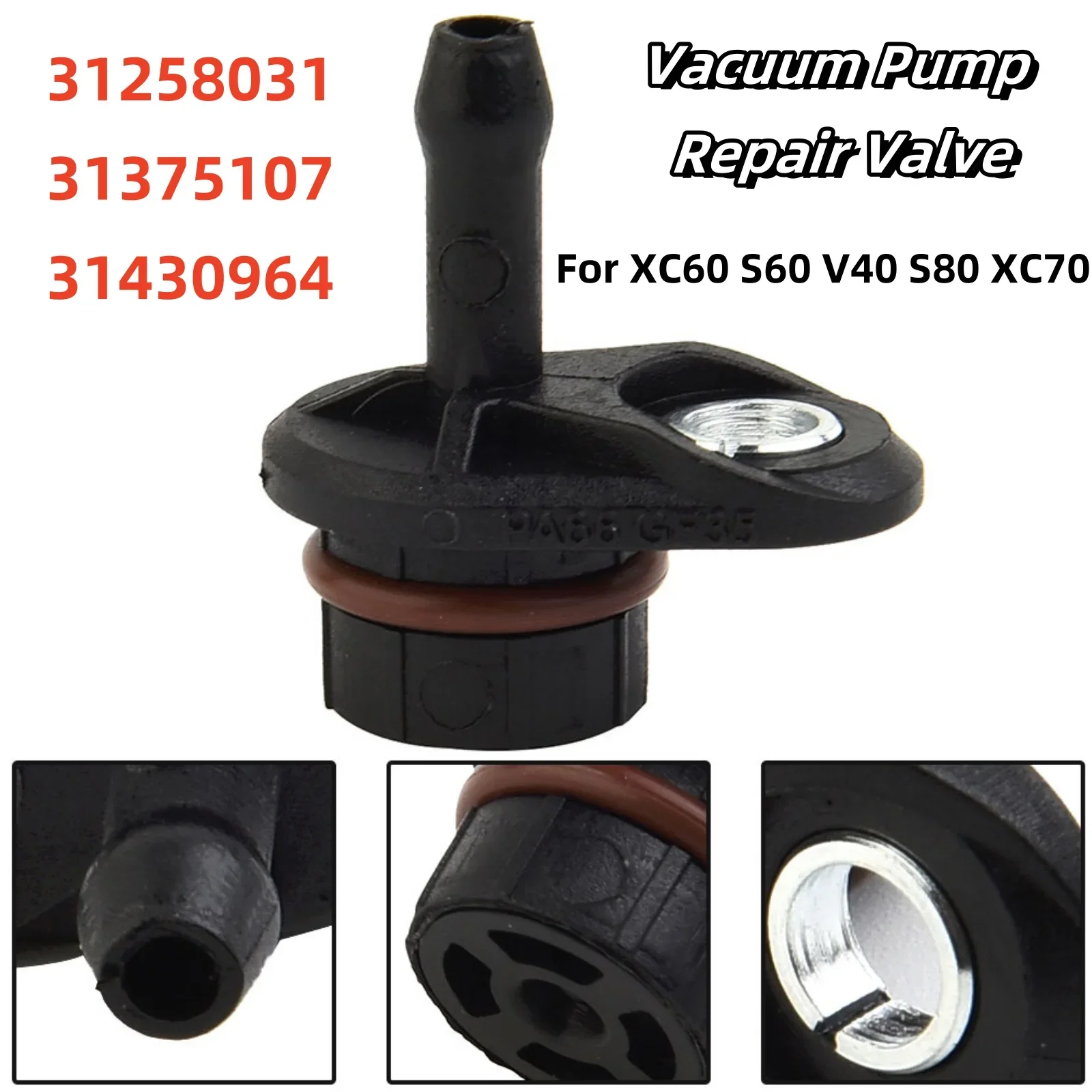 Brake Vacuum Pump Repair Valve 31430964 31258031 For Volvo XC60 S60 V40 S80 XC70 brake bleeder kit electric vacuum pump
