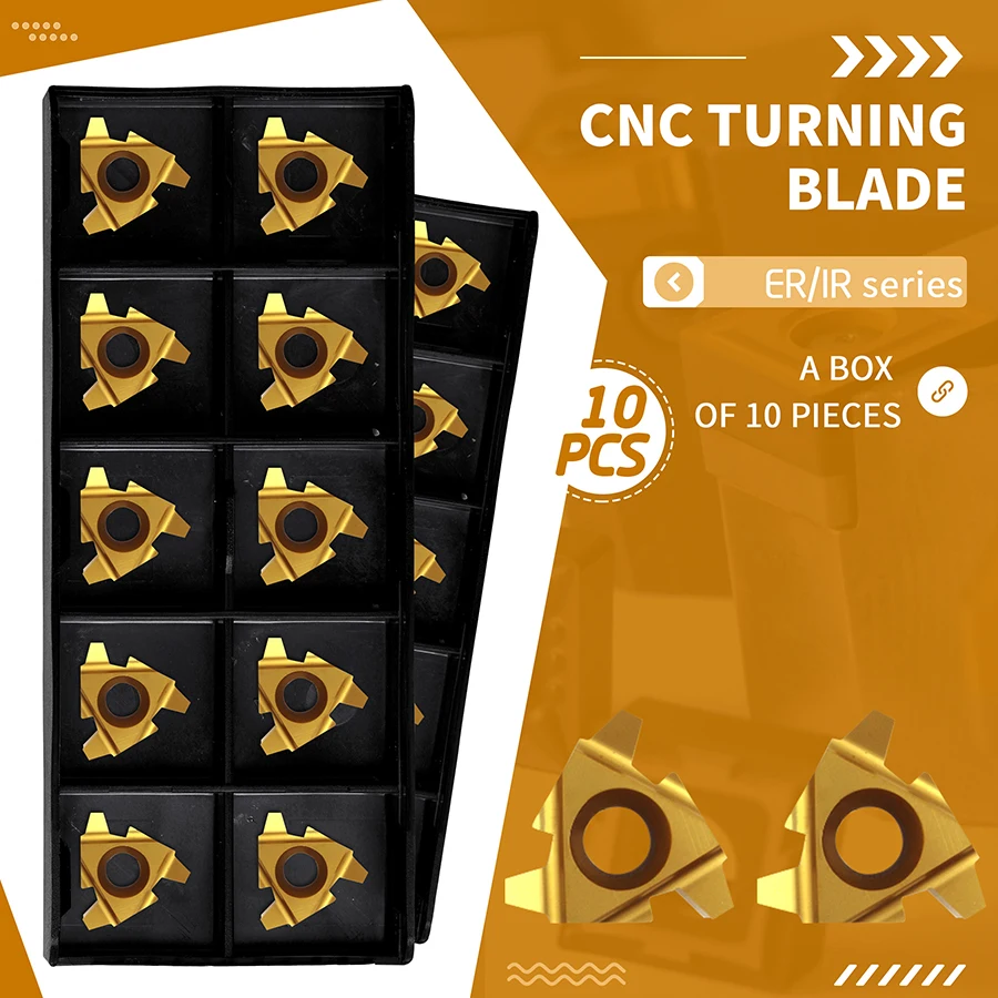 

Высококачественная карбидная Резьбовая вставка 22ER/22IR 4.0TR 5.0TR 6.0TR CV9080, резьбовой станок с ЧПУ для обработки стальных деталей