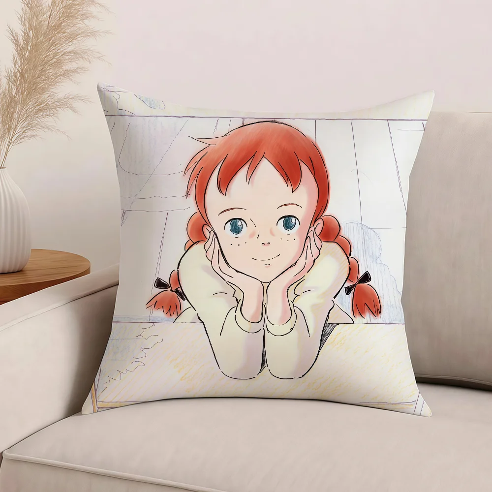 Anime Anne mit einem E-Kissenbezug, Bürokissen, geeignet für Sofa, Auto, Schlafzimmer, dekorativer Kissenbezug – Detail 8