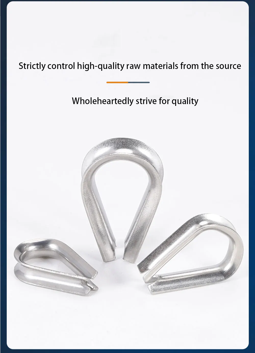 M2 M3 M4 M5-M6-M8-M10 304 Edelstahl Huhn Herz Ring Kabel Draht Seil Klemme Schutzhülle Fingerhüte Rigging Zubehör – Detail 3
