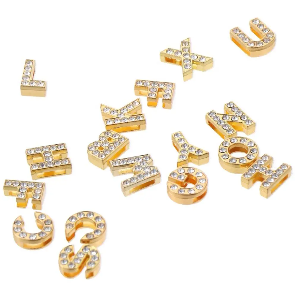 

zinc alloy A-Z Crystal Charms gold Alphabet Letters Charms Charms Letter for Crafts Handmade Crafts Lovers