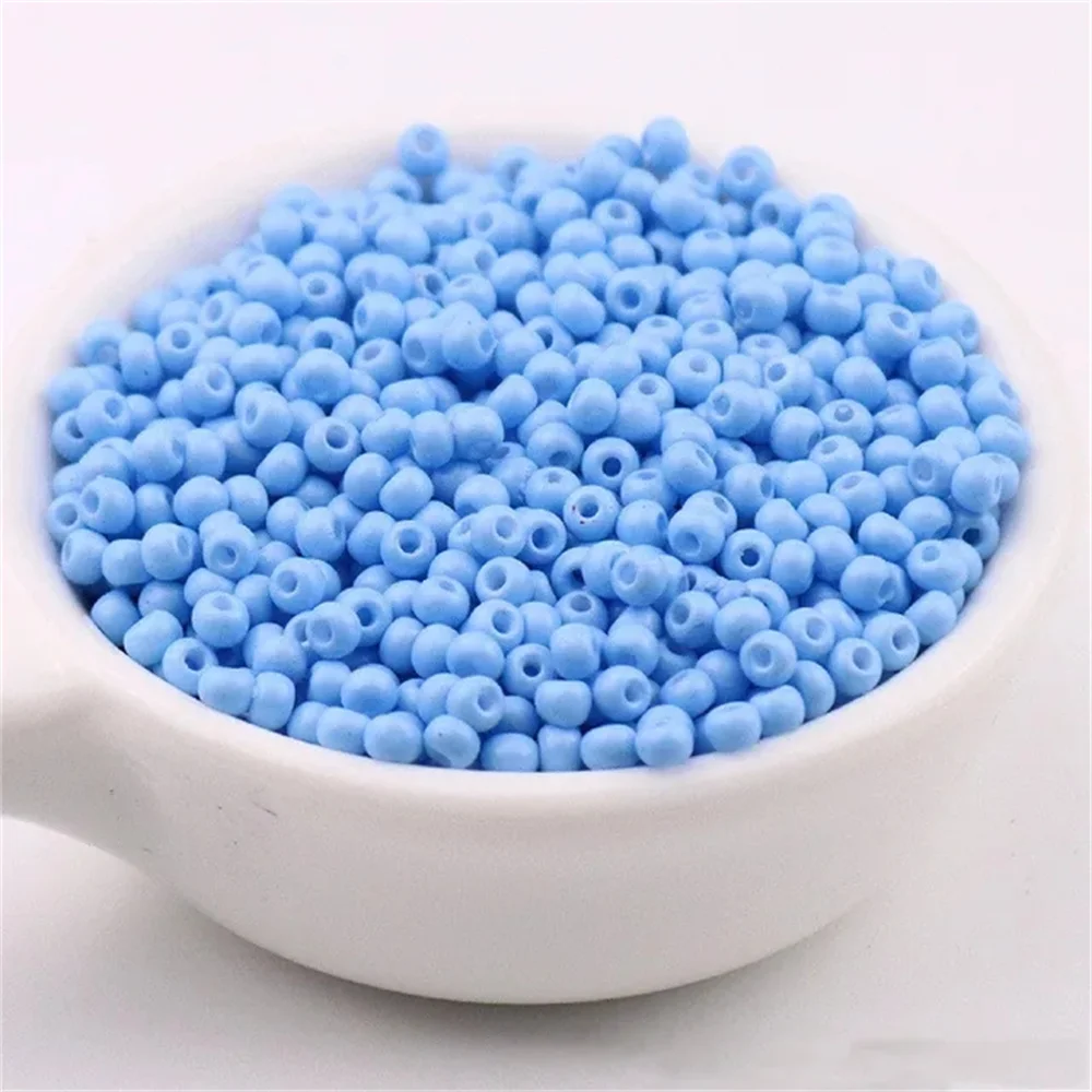 High-Quality Wear-Resistant Solid Color Glass Rice Beads for Handmade DIY Projects