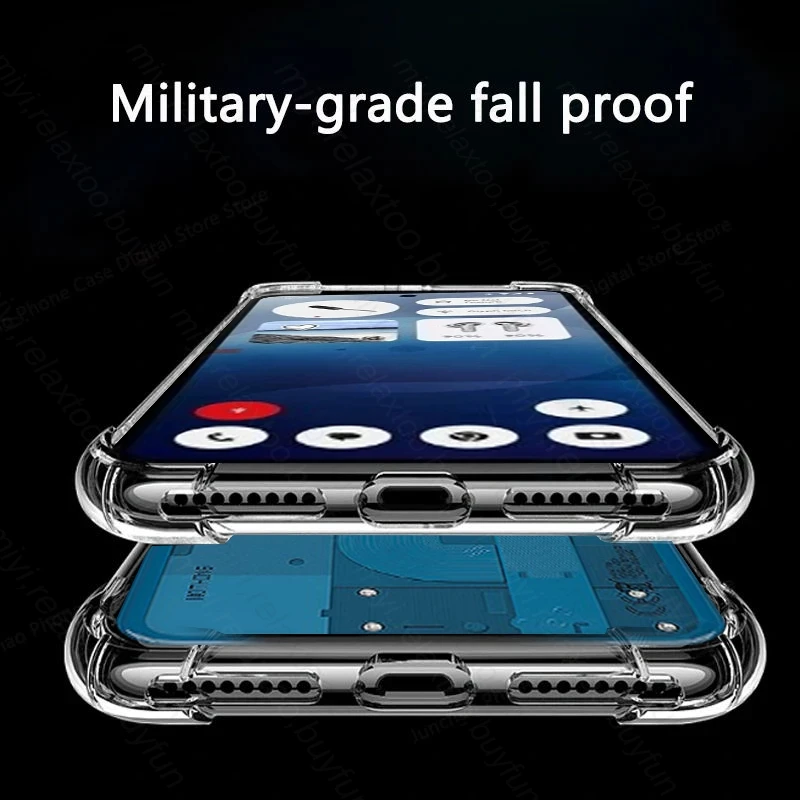 Clear Crystal Shockproof Silicone Case - Anti-Yellowing Protective Cover