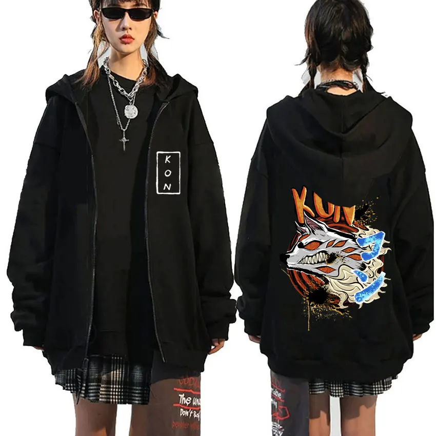 

Anime Chainsaw Man Hayakawa Aki Fox Devil Kon Graphic Zipper Hoodie Men's Manga Casual Hoodies Male Vintage Trend Zip Up Jacket
