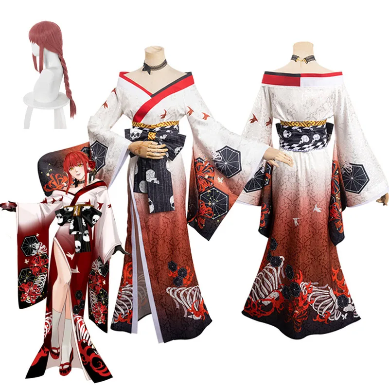 Hyakkiyakou's Shutendoji Makima Origunal Design Kimono Cosplay Costume Outfits Halloween Carnival Party Suit main image 1