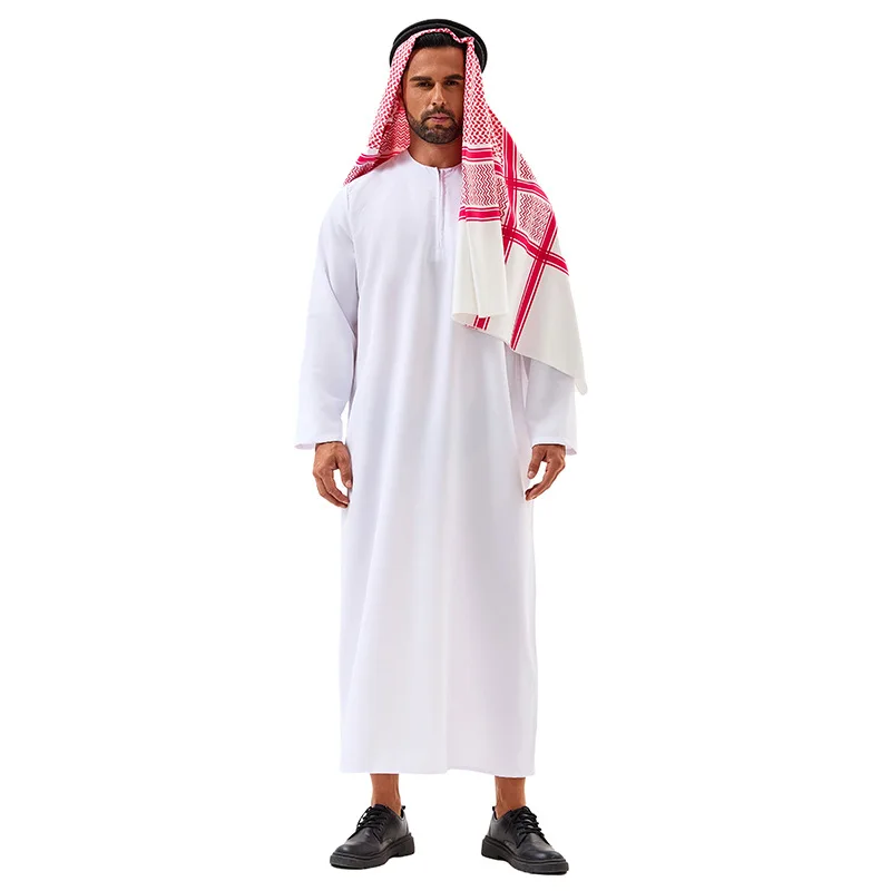 Costume da uomo Arabia Arabo Sheikh Pastore Principe Arabo Cosplay per adulti Fantasia Purim Costumi di Halloween - immagine 2