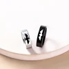 Yin Yang Bat Stainless Steel Couple Rings Punk Black Silver Color Vampire Ring For Women Men Halloween Jewelry 2