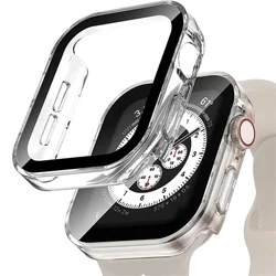 Premium Tempered Glass Smartwatch Protective Case with Durable Cover for 44mm (Clear)