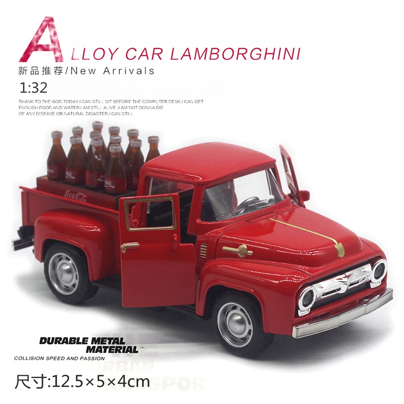 1:32 Vintage Ford Pickup Replica with Sound and Light - Classic Car Model Toy and Collectible Gift