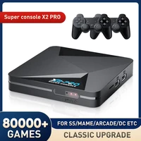 KINHANK Super Console X2 Pro Ретро игровая консоль с видеоиграми 80000 для PS1/DC/MAME/SS с геймпадом Детская подарочная игровая коробка
