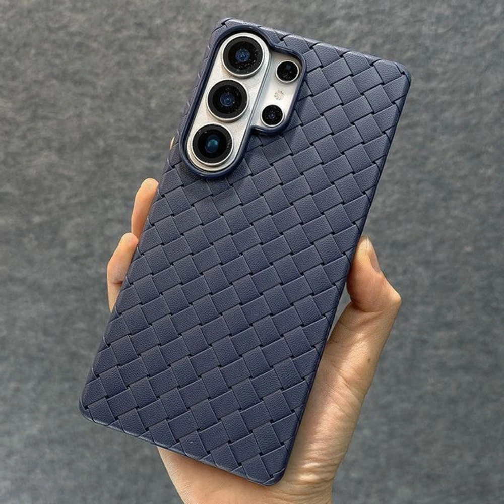Ultra Leather Woven Heat Dissipating Slim Phone Case - Twill Soft Anti-Fall Back Cover