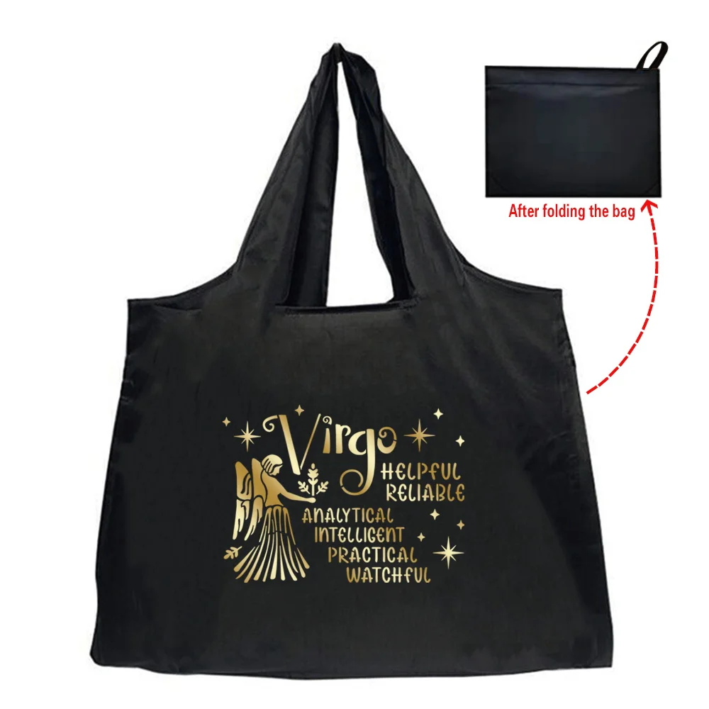 Eco-Friendly Folding Reusable Tote Bag - Portable Fashion Shoulder Handbag