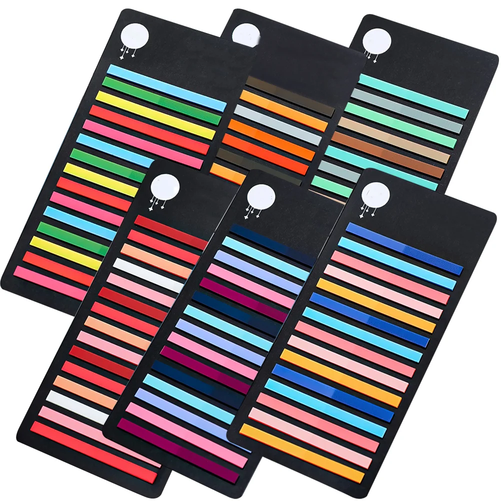 

6 Pcs Labels Notebooks Micro Sticky Notes Portable Strips Tabs Annotating Sentence Markers Bookmark for Household Reading Child