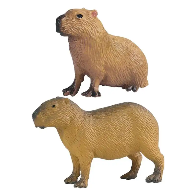 

Sitting Standing Wild Capybara Toy Figure Wild Animals Model Capybara Simulation Toy Woodland Capybara Animal Learning Toys