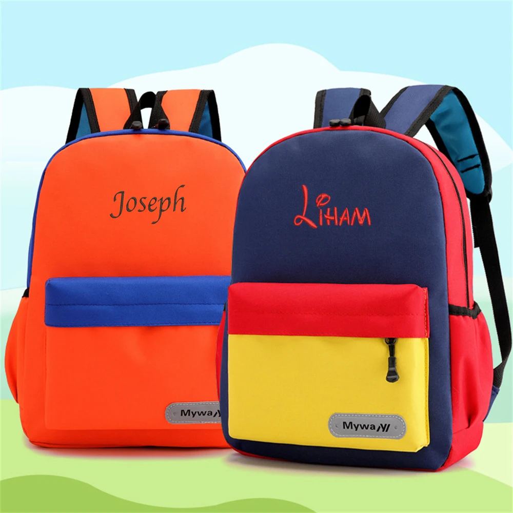 

Personalized Name Primary School Backpack Customized Name Kindergarten Training Class Schoolbag Children's Day Gift Backpacks