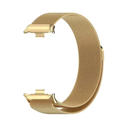 Milanese Magnetic Metal Strap with TPU Screen Protector - Xiaomi Band 9 Pro (Gold)