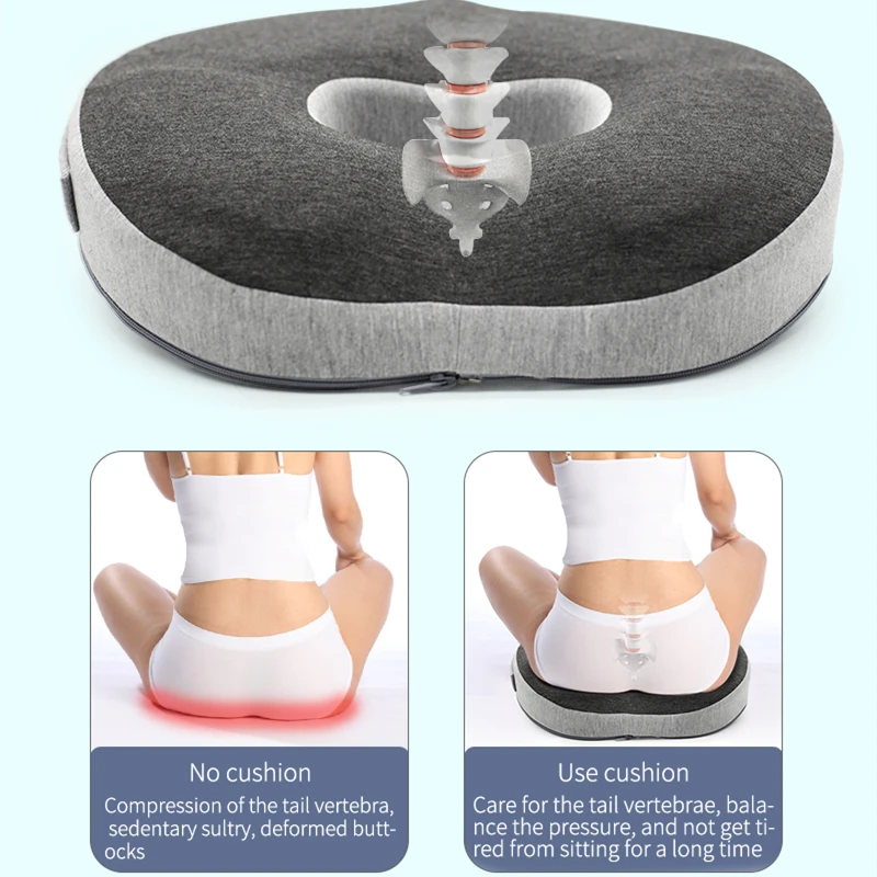 3D Orthopedic Seat Cushion Memory Foam Breathable Office Cushion Tailbone Waist Pain Relief Protect Lumbar Home Car Seat seat cushions