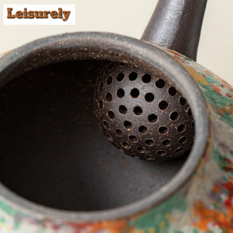150ML Rock Painting Time Teapot Elegant Tea Infuser Pot Tea Maker Kettle With Ball Hole Tableware Accessories Collection Craft