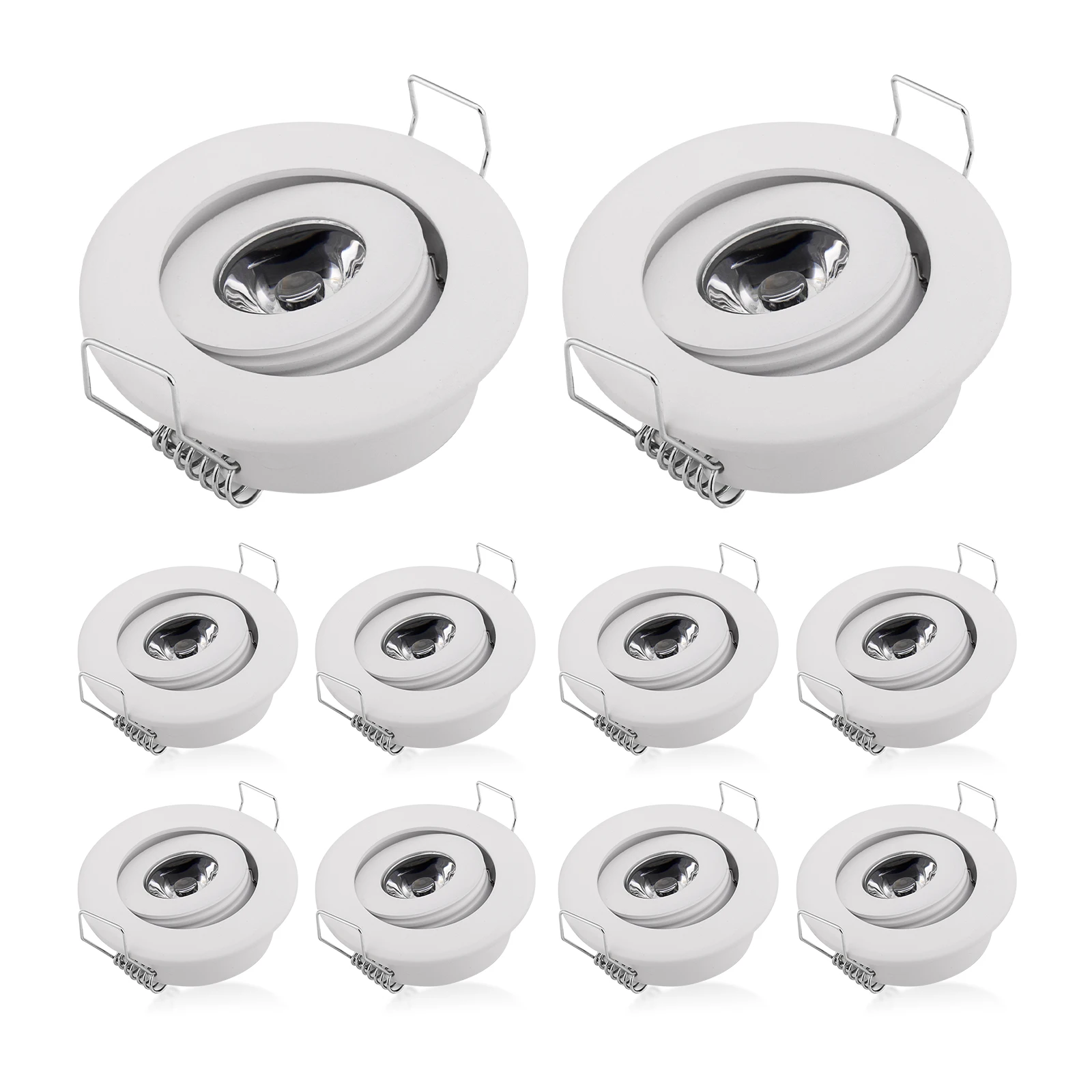 10pc 3W Mini Led Downlight Cabinet Recessed Spot Light Led Driver Pure Nature Warm White and White Silver Black Body AC85-265V