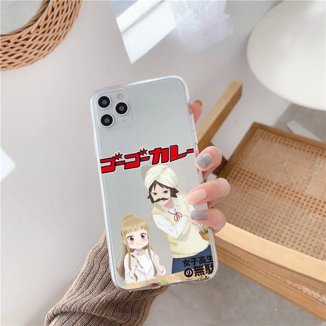 no Mudazukai anime Phone Case Transparent soft For iphone 12 11 13 7 8 6 s plus x xs xr pro max mini