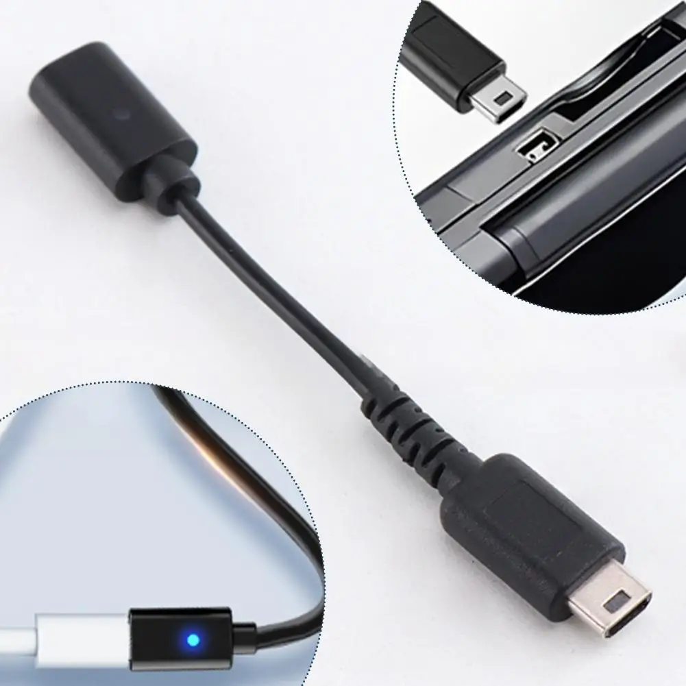 닌텐도 DS 라이트용 USB-C to NDSL 충전 어댑터, 빠르고 안정적인 전원 공급, 미니 10cm 케이블