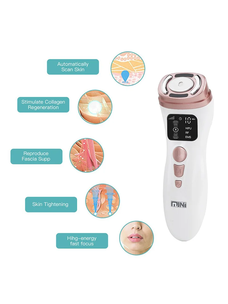 HIFU Facial High Radio Frequency Hot Cold  Massager Handheld LED Photon Skin Rejuvenating Tighter Lift Anti-Aging Beauty Tool mc 44 handheld ptt mic speaker microphone for kenwood tm 231 tm 231a tm 241 tm 431a tm 261 tm 271 tm 421 tm 461 tm 471 car radio