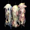 1PC New Gradient Jellyfish Light Decoration LED Light Festival Pendant Courtyard Lighting Handmade Light Small Night Light 1