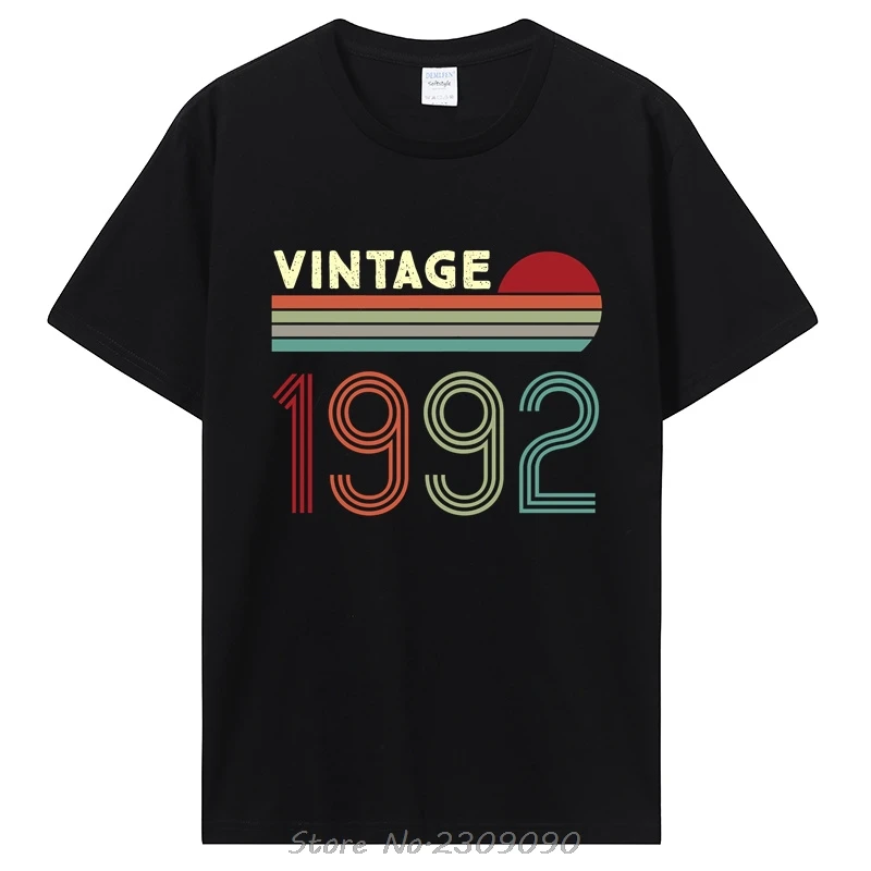 Vintage 1992 31-jähriges Geburtstagsgeschenk Streetwear 31-jähriges T-Shirt Grafik-T-Shirt Tops Ästhetisches O-Ausschnitt-T-Shirt Übergroßes T-Shirt