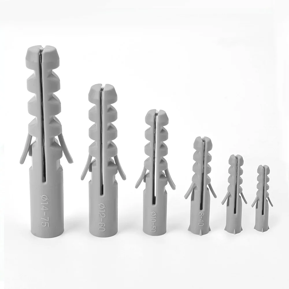 Plastic Wall Anchor Grey Plastic Expansion Tube Wall Plug