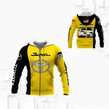 

Spring leisure Toyota car logo 3D printing hoodie high quality Harajuku zipper jacket fashion hip hop plus size sportswear punk