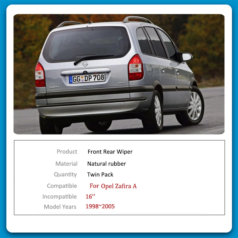 Repuesto De Brazo Y Cuchilla De Limpiaparabrisas Trasero Para Vauxhall Zafira A 1998-2005 | En Línea