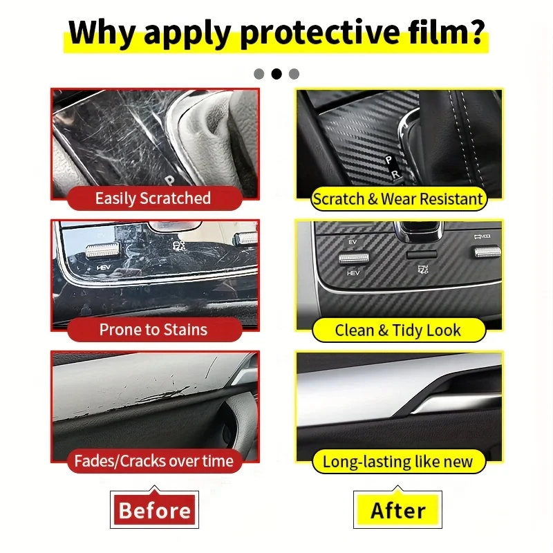 Für Mazda CX-30 Auto Center Konsole PVC Carbon Faser Schutz Film Anti-scratch Reparatur Film Auto Innen Zubehör – Detail 8