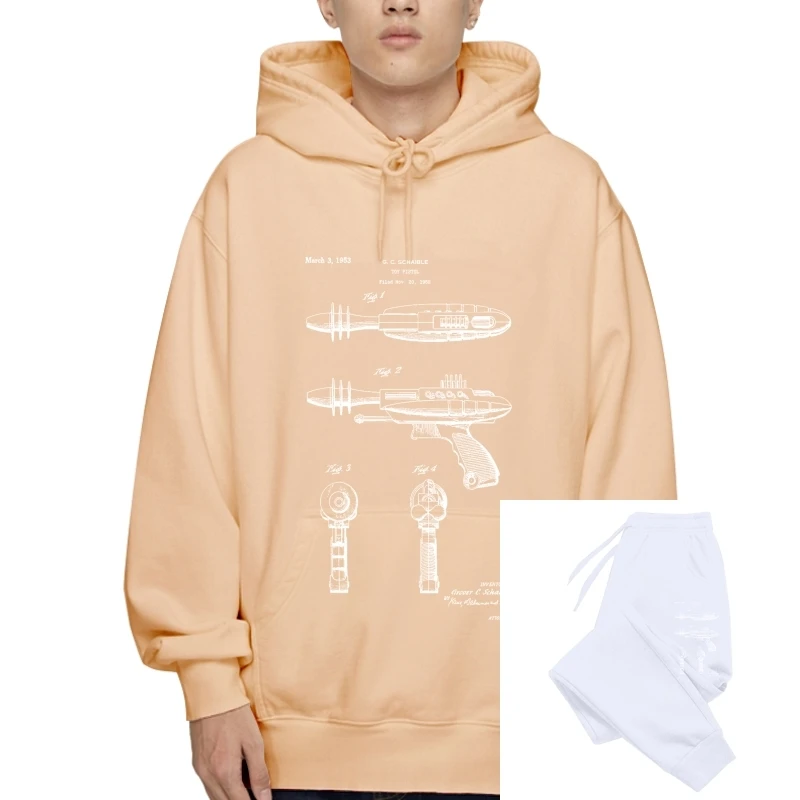 

Futuristic Space Toy Ray Gun Hoodies Sci-Fi Hoodies Retro Space Age Sci-Fi Weapon 2020 New Fashion Drawstring Slim Men's Skate P