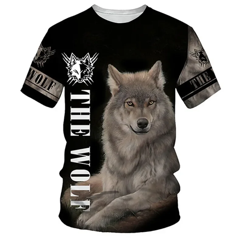 

Hot New Wolf 3D Printed T-shirt Cool Wolf Street Clothing Men Women Fashion O Collar Oversized T-shirt Children Boys T-shirt Top