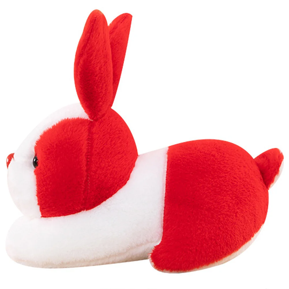

Red Bunny Cartoon Rabbit Plush Toy Stuffed Gift New Year Supplies Decorative Mascot Children Mini