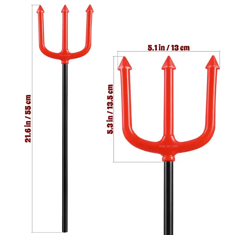 Halloween Teufelsgabel – 110 Cm Große Pitchfork Aus Kunststoff Für Kostüme & Deko (abnehmbar)