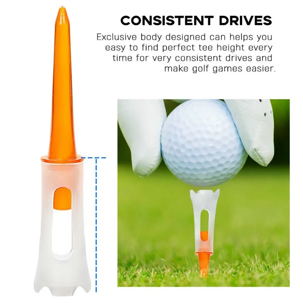 

10Pcs/Lot Ball Holder Golf Tees Rubber Cushion Low Resistance Golf Clubs Tee 83MM Multi-colored Golf Training Tools