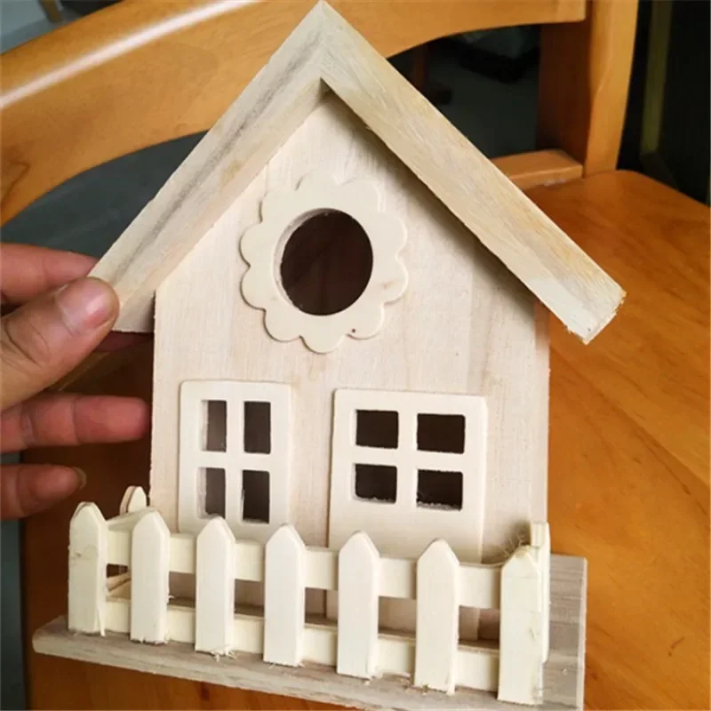 Decoration Eaves Bird House Spot Wooden Hanging Decorations New House Design Creative Bird's Nest Breeding Box