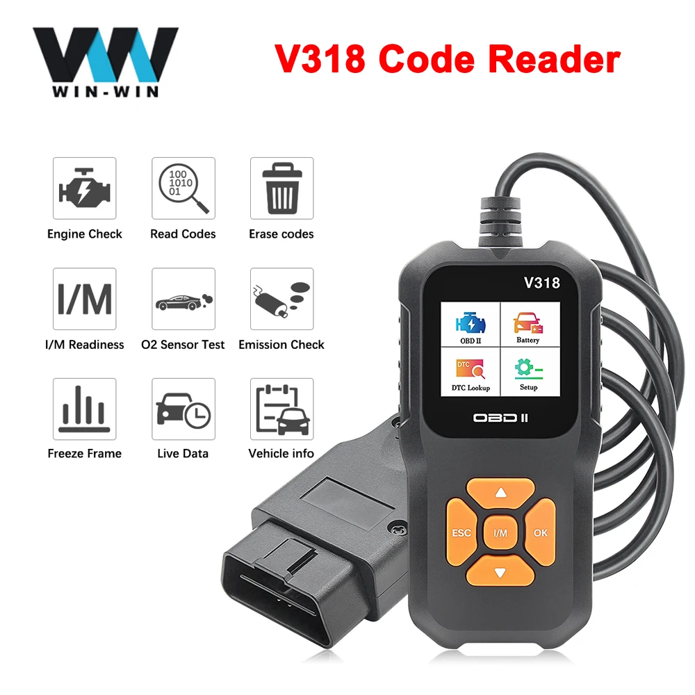 Scanner OBD2 V310, lecteur de Code, accessoires de voiture, OBDII EOBD,  lecture/dépannage, Elm 327, outil de Diagnostic automobile