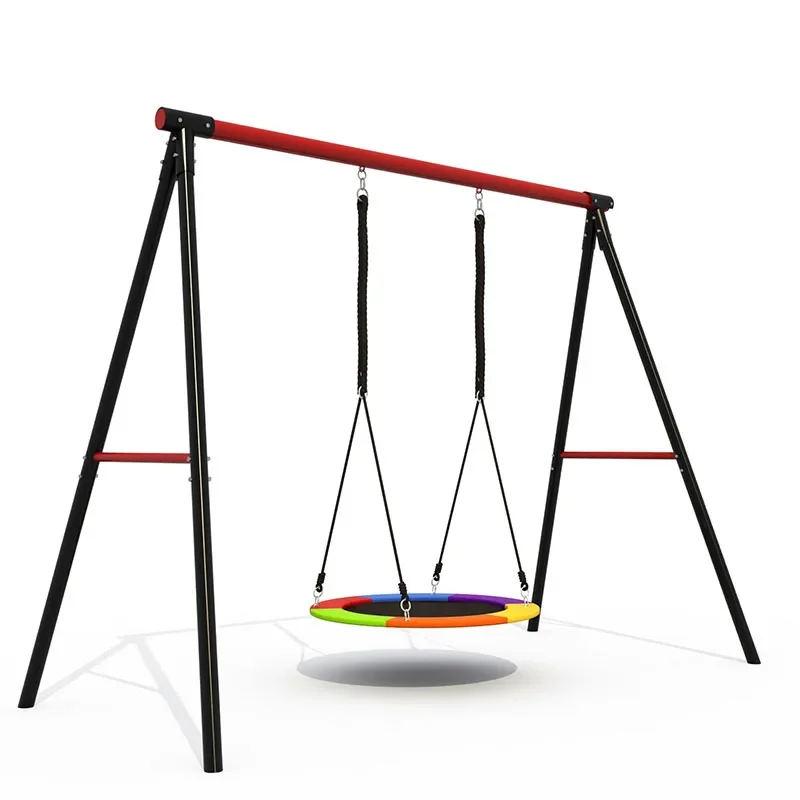Swing with Stand Outdoor Frame Courtyard Swing Home Patio Garden Furniture Beach Camping Leisure Folding Hammock Chair