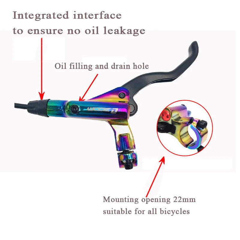Zoom Hydraulische Scheibenbremsen Für MTB - Vorder- Und Hinterradbremse In Violett