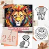 Mandala Animal Art Coloring Book 24 Page Gift For Adult Picture Book Birthday Party Relieve Stress Kill Time Graffiti Painting 3